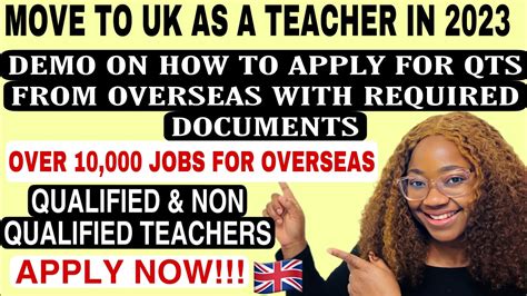 teacher urgent hiring abroad 2023.